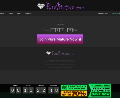 Review screenshot puremature.com