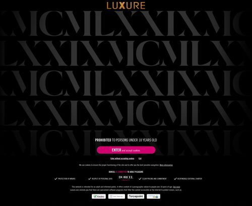 Review screenshot luxure.com